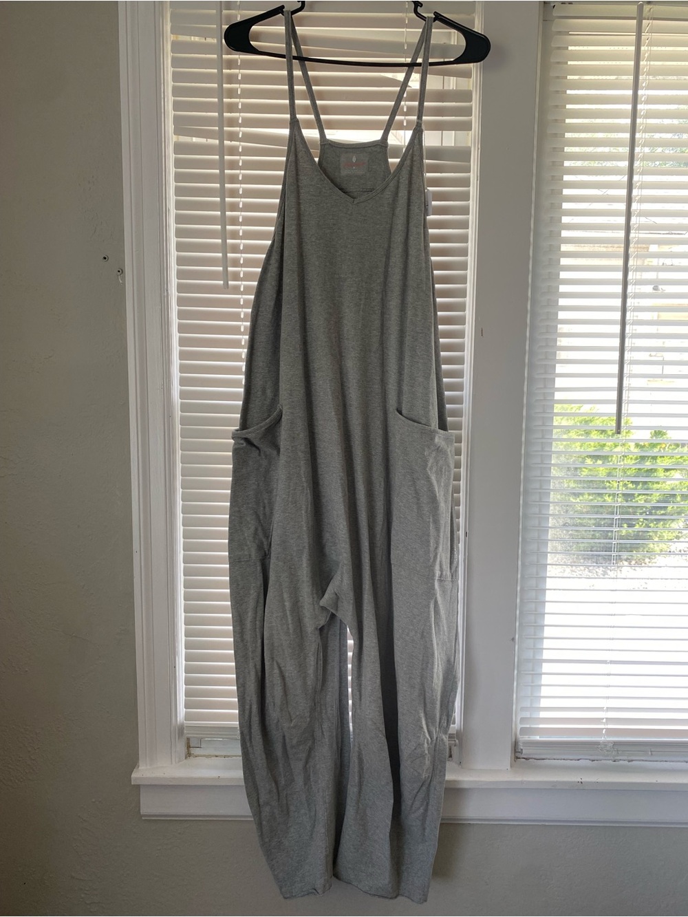 Free People FP Movement Hot Shot One Piece Gray Slouch Relaxed Lounge Jumpsuit M